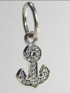 Authentic Pandora Charm Symbol of Stability Anchor Dangle Sterling Silver